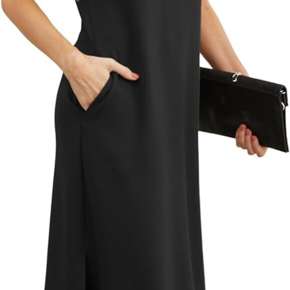 Women Maxi Dress Loose Pockets Summer Casual Long Rayon Blend XS-3XL - Picture 4 of 6